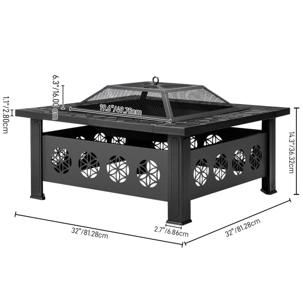 32-inch Square Wood-Burning Stove P721