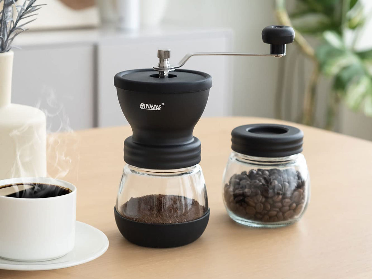 Manual Coffee Grinder 48 Adjustable Settings 80g Conical Burr 2 Jars A69715