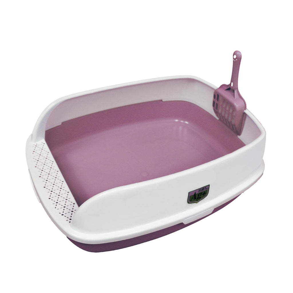 Pink High Sided Cat Litter Box I605912