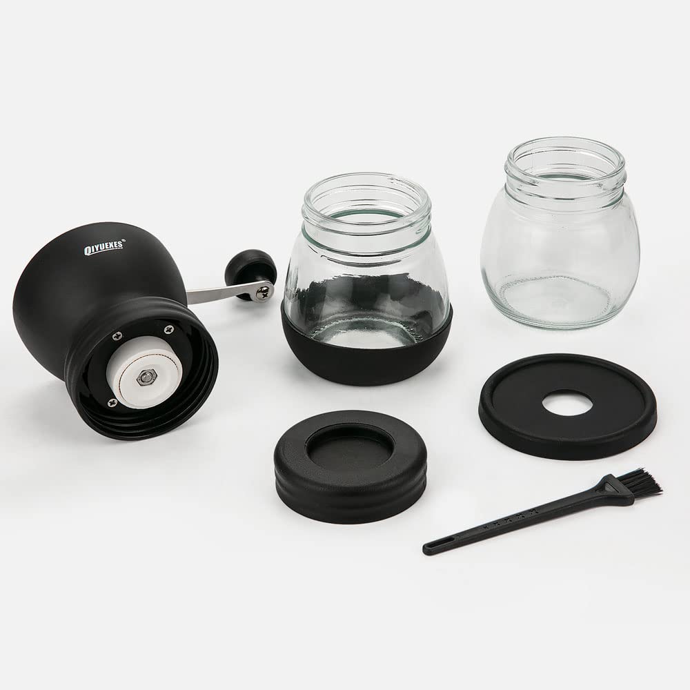 Manual Coffee Grinder 48 Adjustable Settings 80g Conical Burr 2 Jars A69715