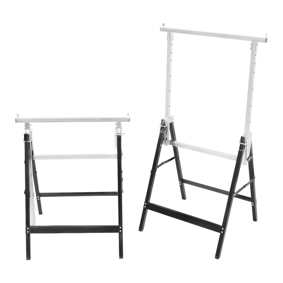 2-Pack Metal Saw Horses, 220 lbs Capacity, Adjustable Height G17896
