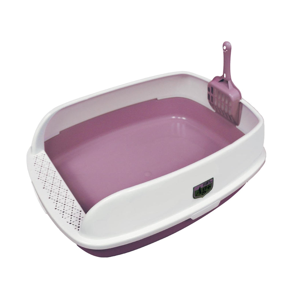 Pink High Sided Cat Litter Box I605912