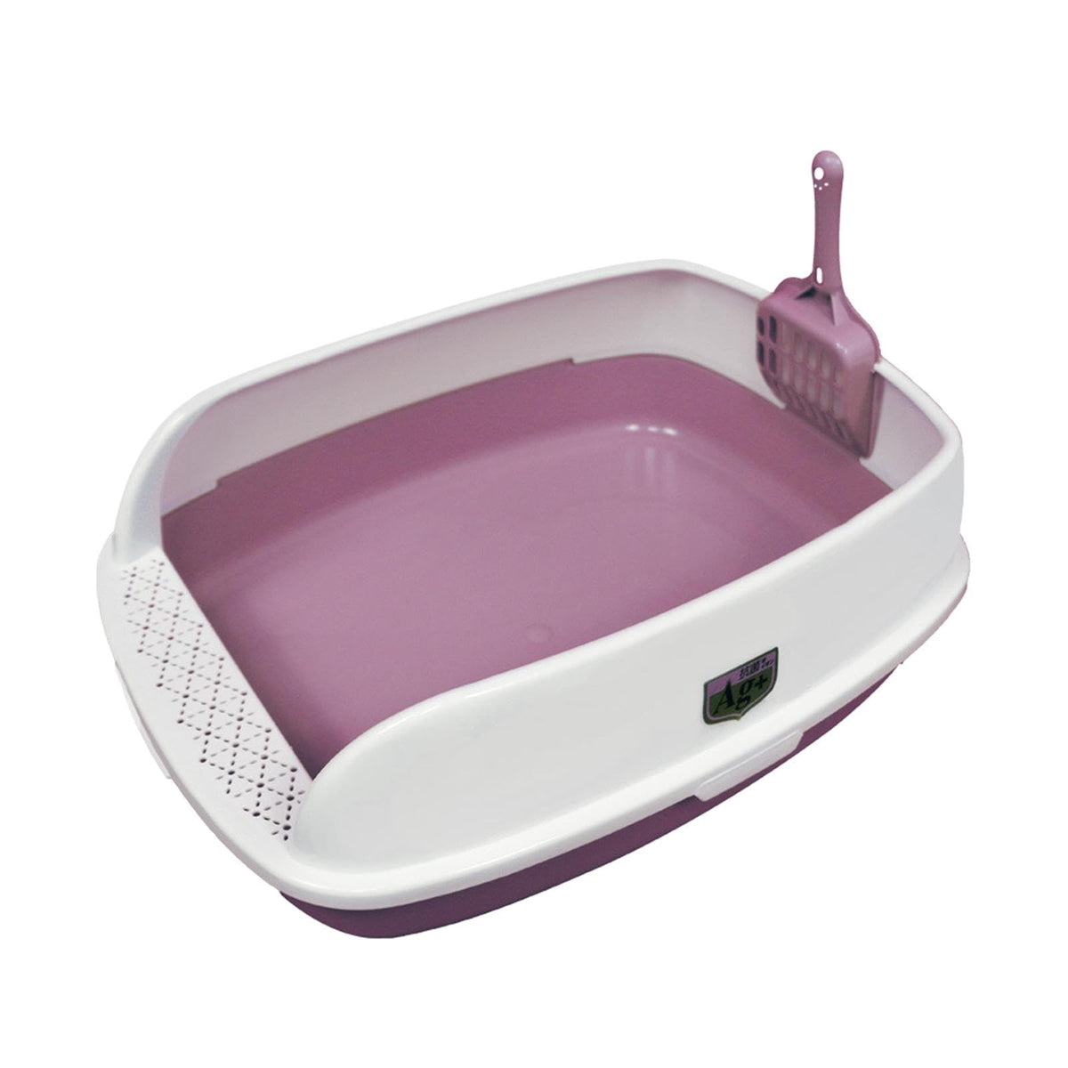 Pink High Sided Cat Litter Box I605912