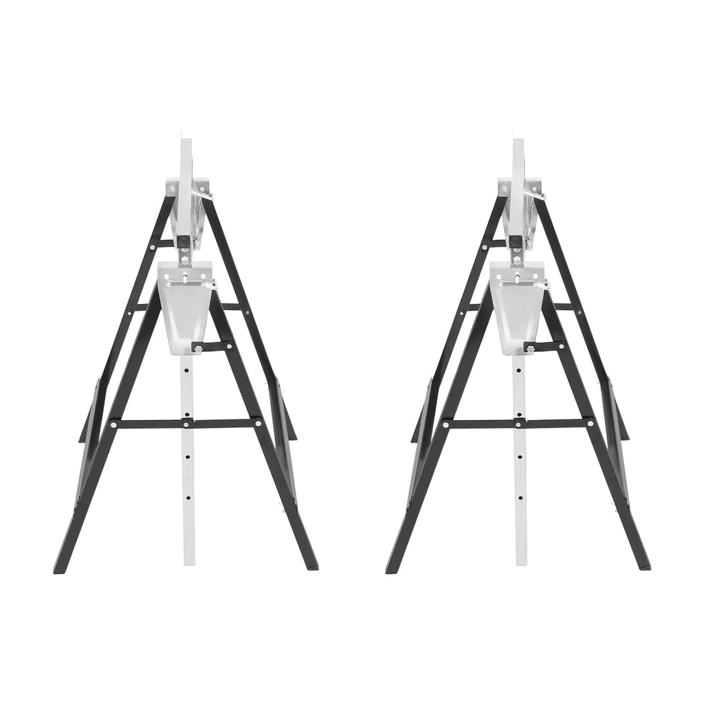 2-Pack Metal Saw Horses, 220 lbs Capacity, Adjustable Height G17896