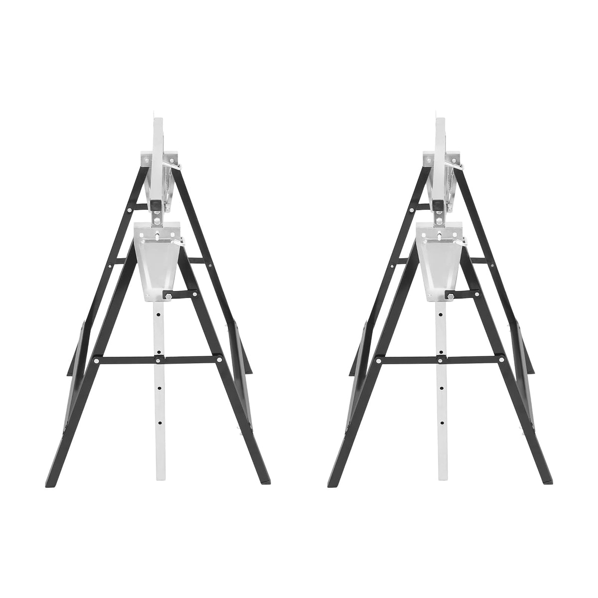 2-Pack Metal Saw Horses, 220 lbs Capacity, Adjustable Height G17896