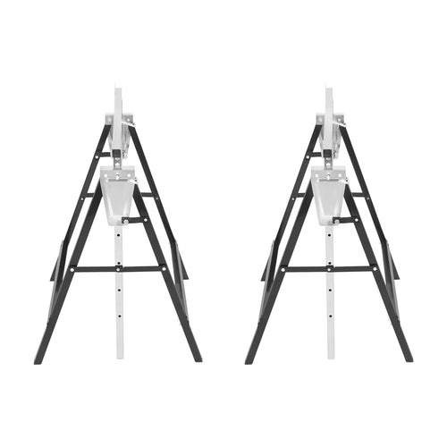 2-Pack Metal Saw Horses, 220 lbs Capacity, Adjustable Height G17896