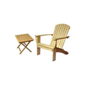 Unfinished Solid Cedar Adirondack Chair with Folding Table R7197