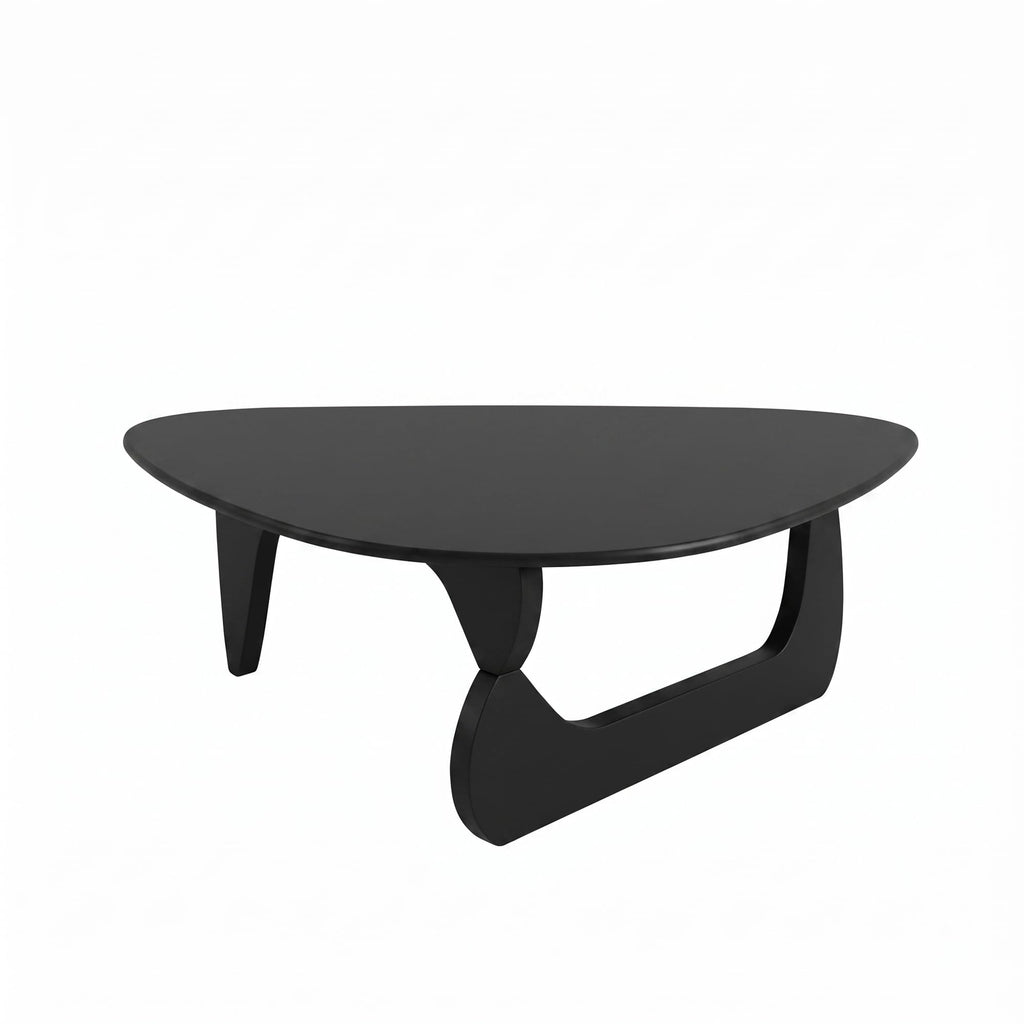 34" Black Coffee Table with Solid Wood Top T27195