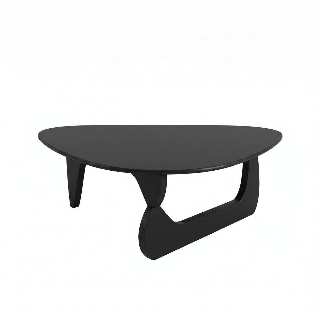 34" Black Coffee Table with Solid Wood Top T27195