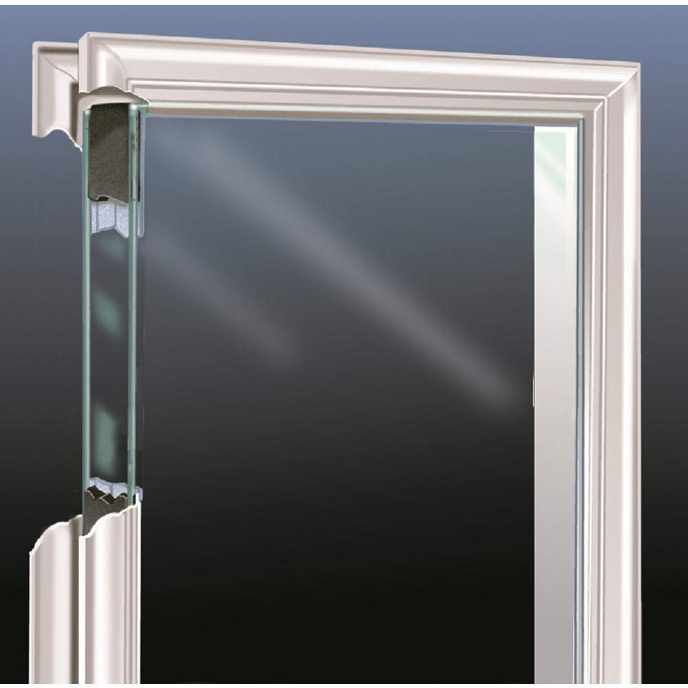 Primed Steel 1/2 Lite Clear Glass Left-Hand Inswing Prehung Front Door 36" x 80" W2657