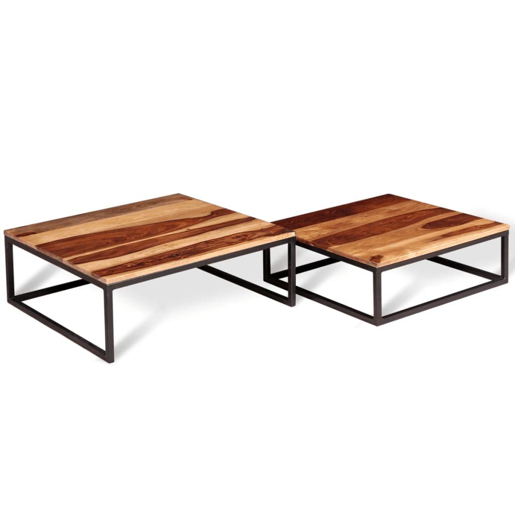 2 Piece Square Wood Nesting Coffee Table Set S98446