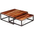 2 Piece Square Wood Nesting Coffee Table Set S98446