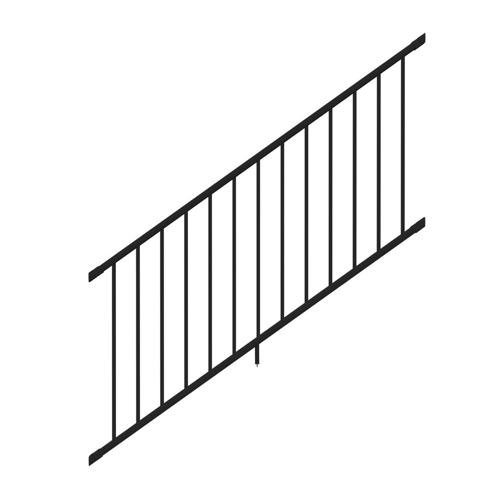 6 ft. x 36 in. Textured Black Aluminum Stair Rail Kit M8313