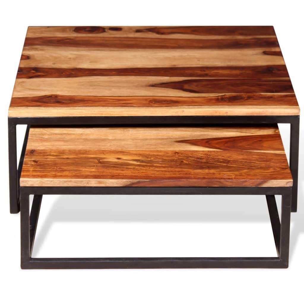 2 Piece Square Wood Nesting Coffee Table Set S98446
