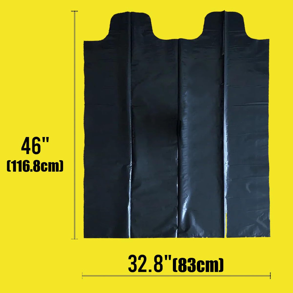 Heavy Duty 42 Gallon 10 Count 3 MIL Black Flap Tie Trash Bags D347416