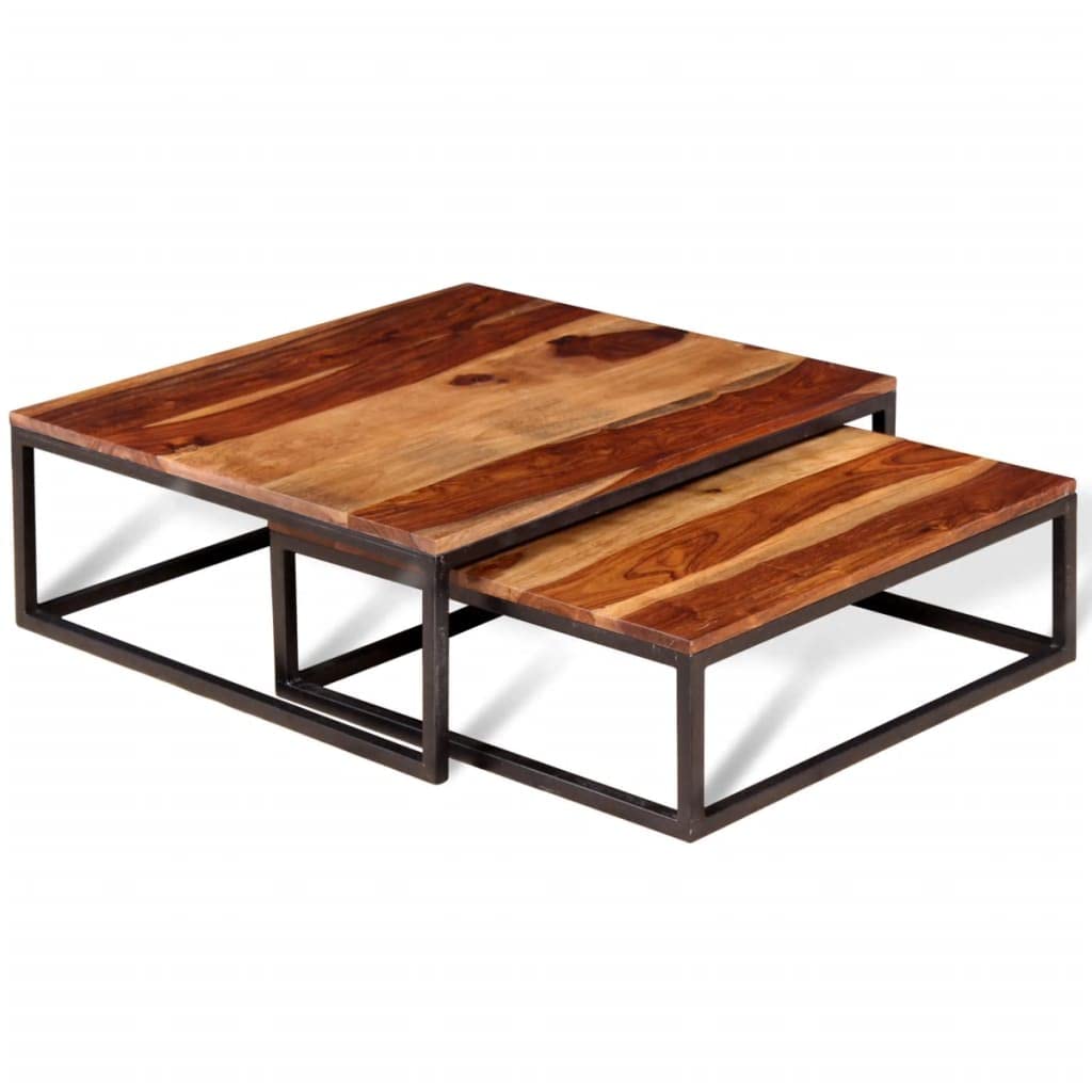 2 Piece Square Wood Nesting Coffee Table Set S98446