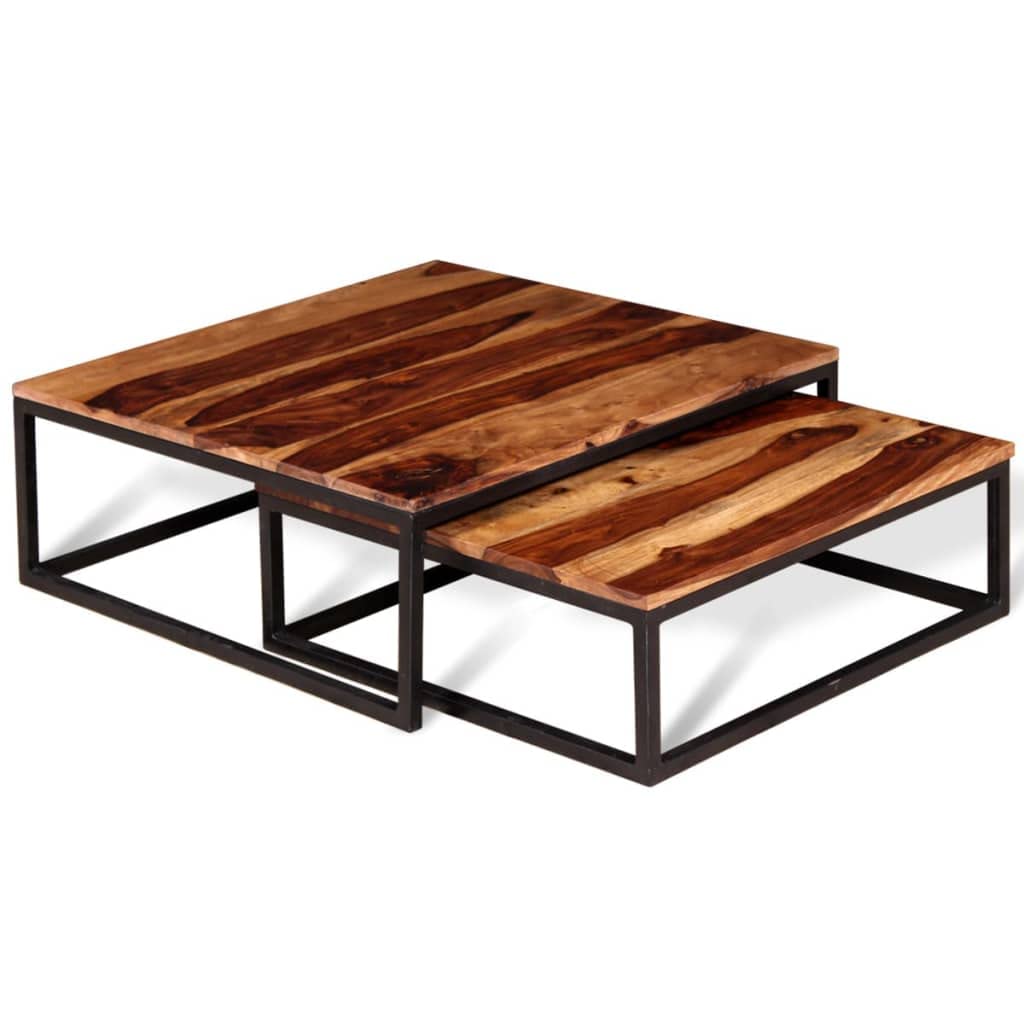 2 Piece Square Wood Nesting Coffee Table Set S98446