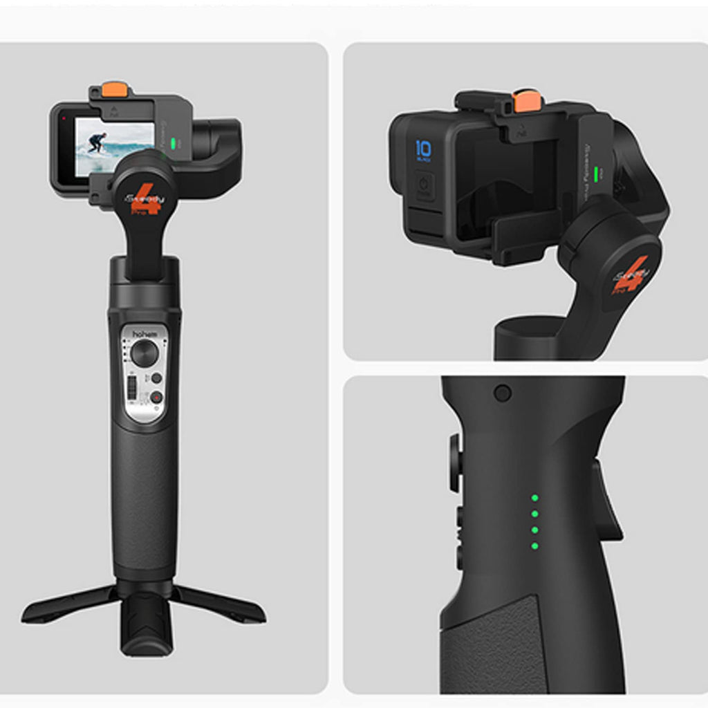 Action Camera Gimbal Stabilizer 3-Axis Bluetooth Cable Control IPX4 I7451