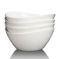 8 in White Ceramic Soup and Salad Bowls Set of 4 N5741