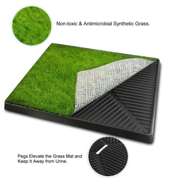 Dog Potty Tray with Artificial Grass Q620