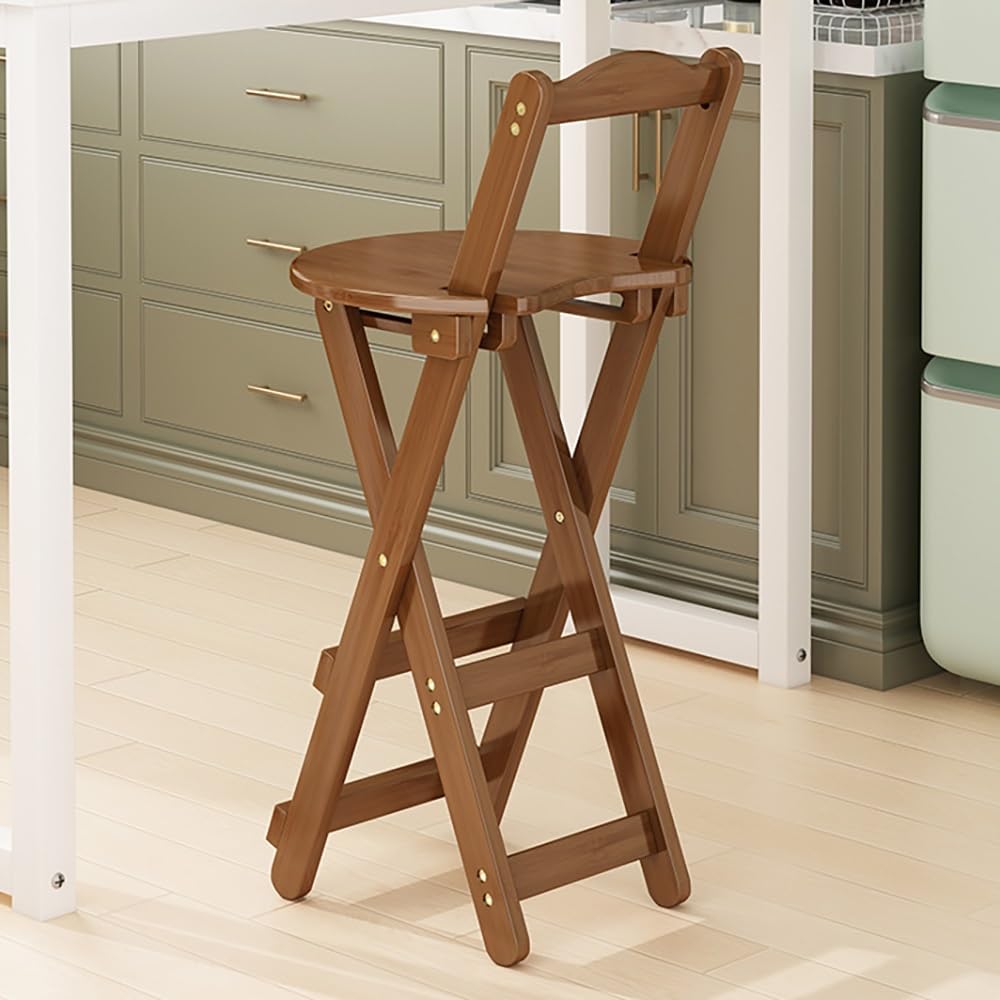 Teal 30in Folding Bamboo Dining Chair with Backrest and Footrest Z2439
