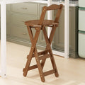 Teal 30in Folding Bamboo Dining Chair with Backrest and Footrest Z2439