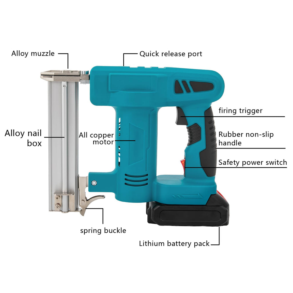 Cordless Battery Powered Brad Nailer Kit with Carrying Case Z3305