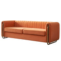 Orange Velvet 84.25-Inch 3-Seater Sofa T11106