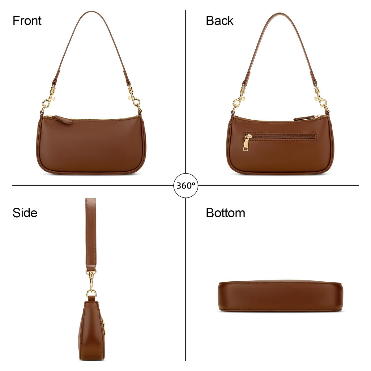 Small Black Purse with Zipper Closure I624916