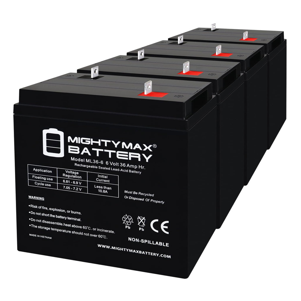 6V 36Ah AGM Battery 4 Pack P2656