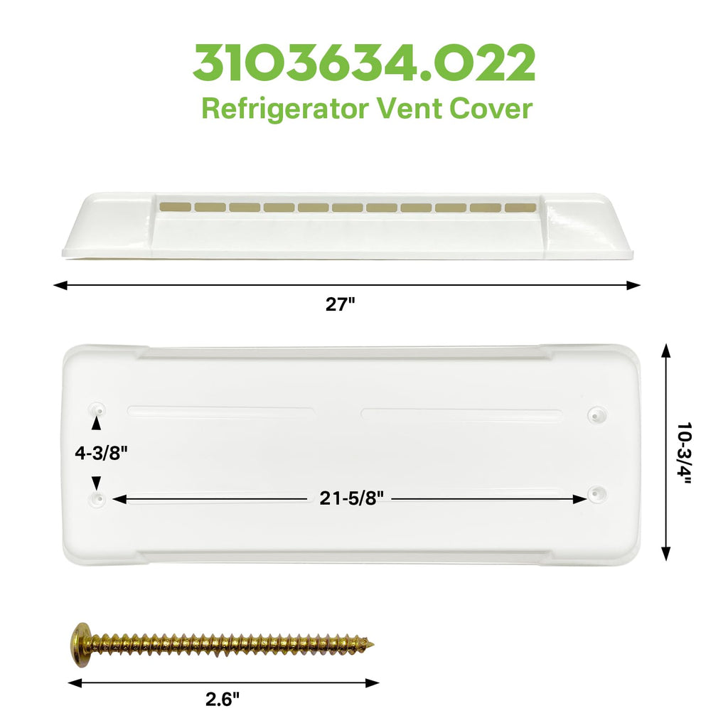 RV Refrigerator Vent Lid Cover Replacement B1339