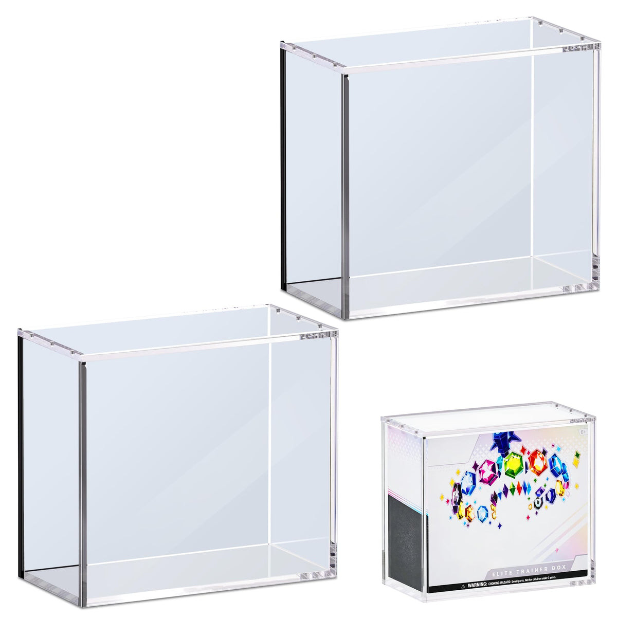 2 PCS 5mm Clear Acrylic Display Case N324749