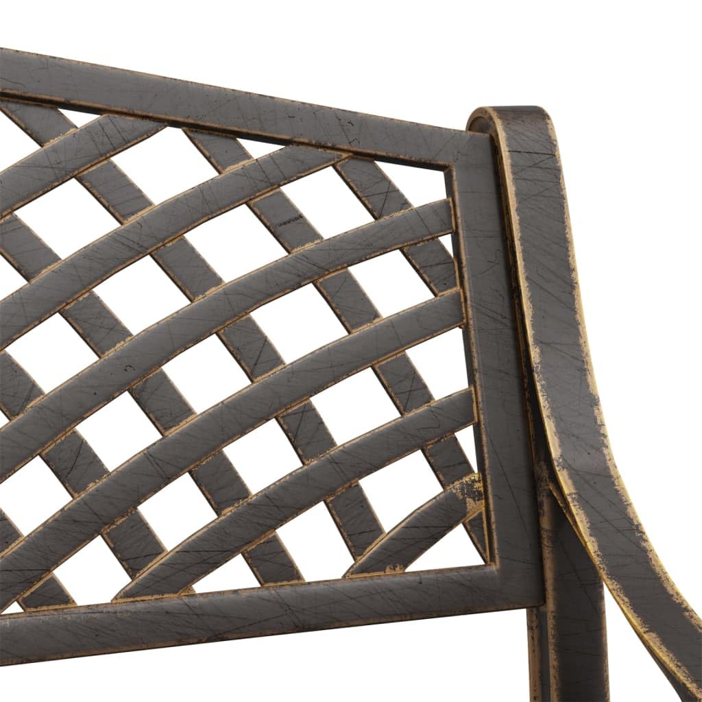 Bronze Cast Iron Garden Bench with Floral Design 40.2 Inch N75730