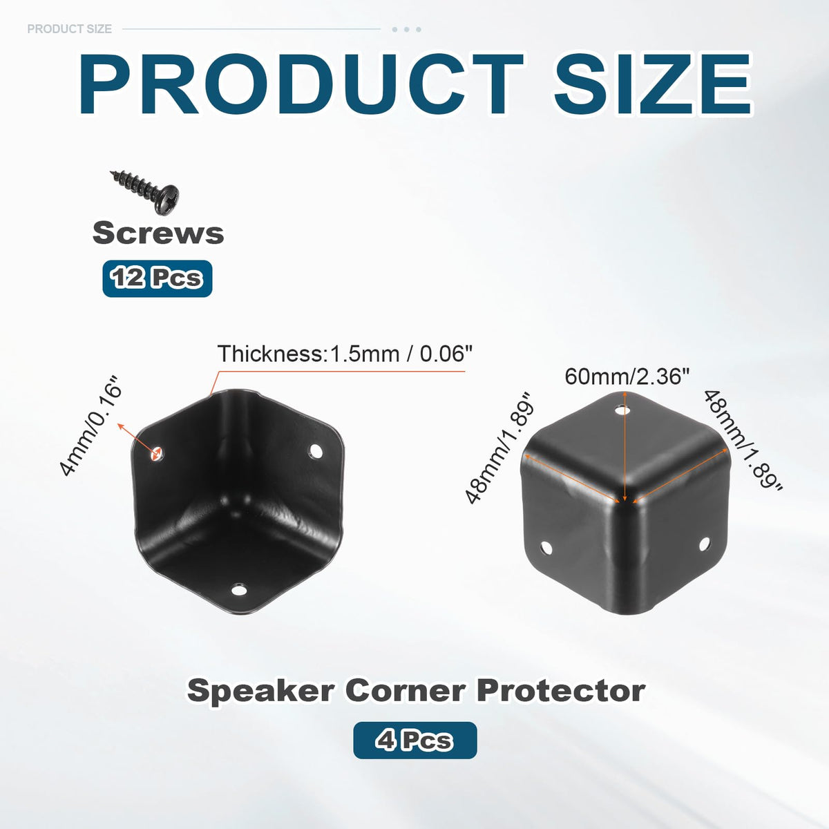 4 Pcs Metal Speaker Cabinet Corners Protector C88830