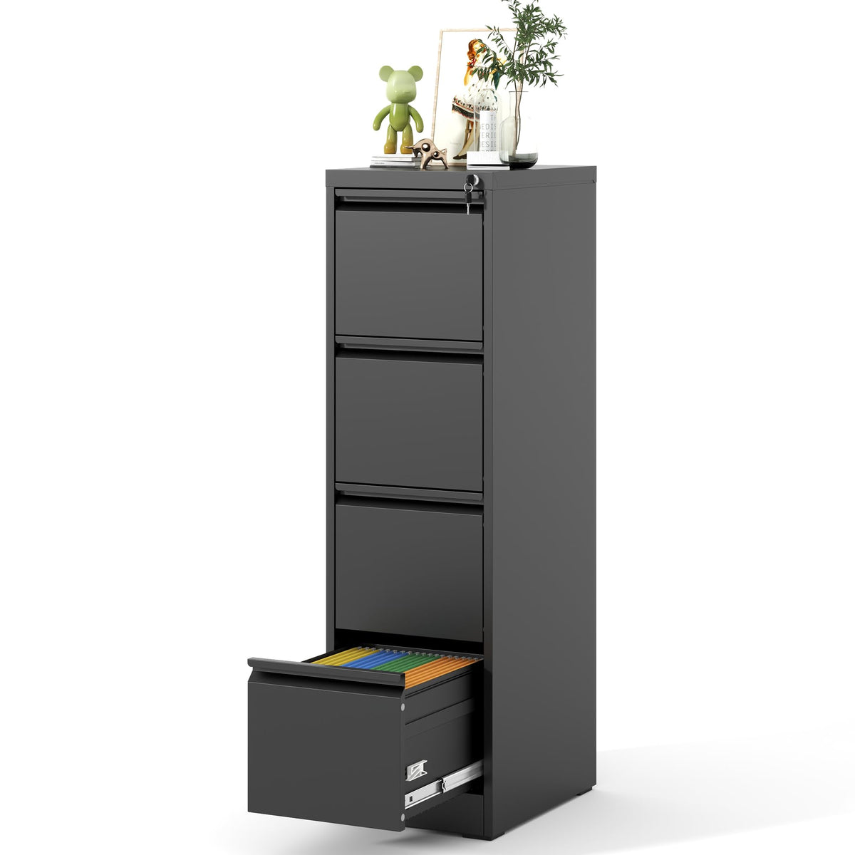 4 Drawer Metal File Cabinet with Lock J285306