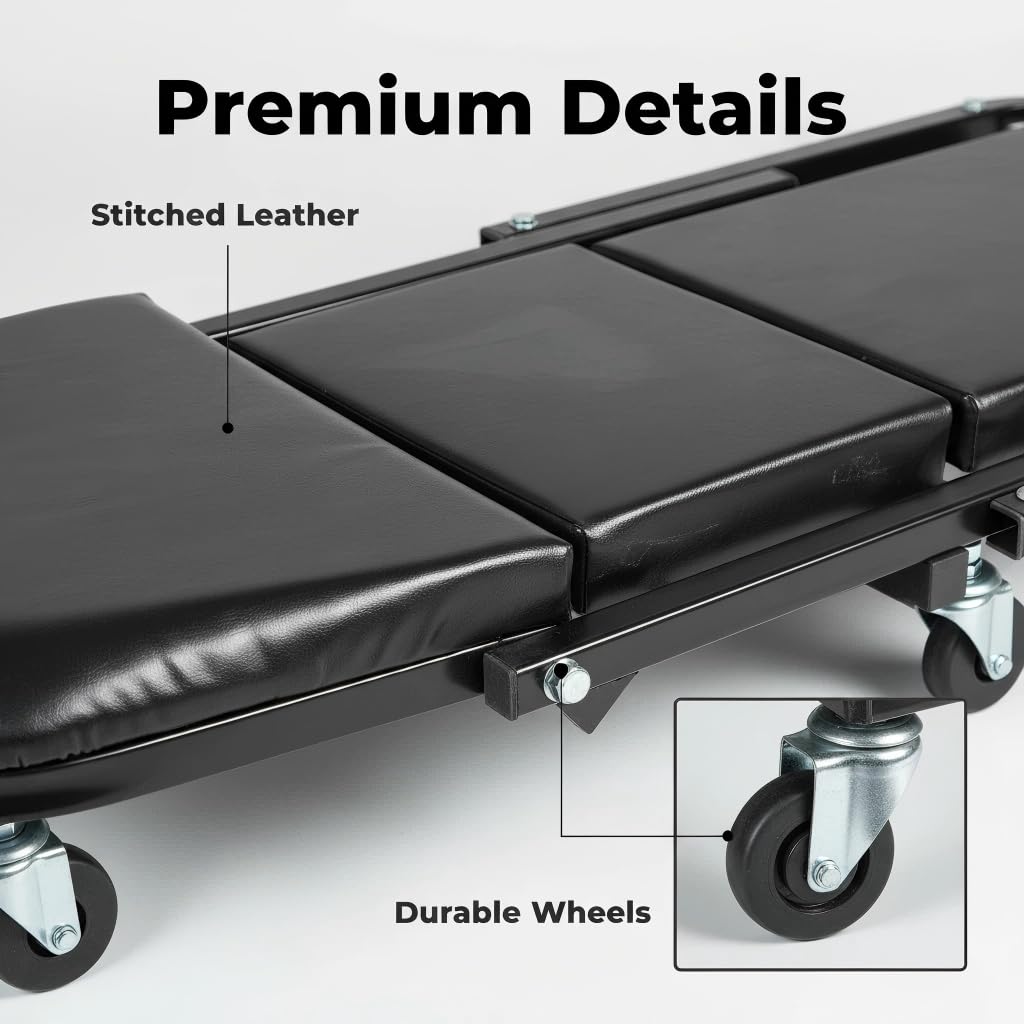 2-in-1 Folding Creeper Seat, 36-Inch, 300LBS Capacity H25660