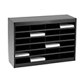 Black 24 Compartment Steel Mail Sorter R9850