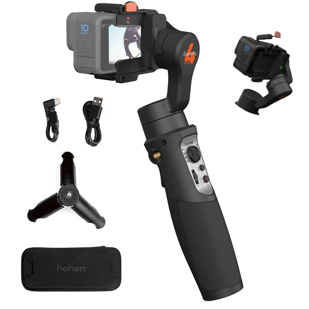 Action Camera Gimbal Stabilizer 3-Axis Bluetooth Cable Control IPX4 I7451