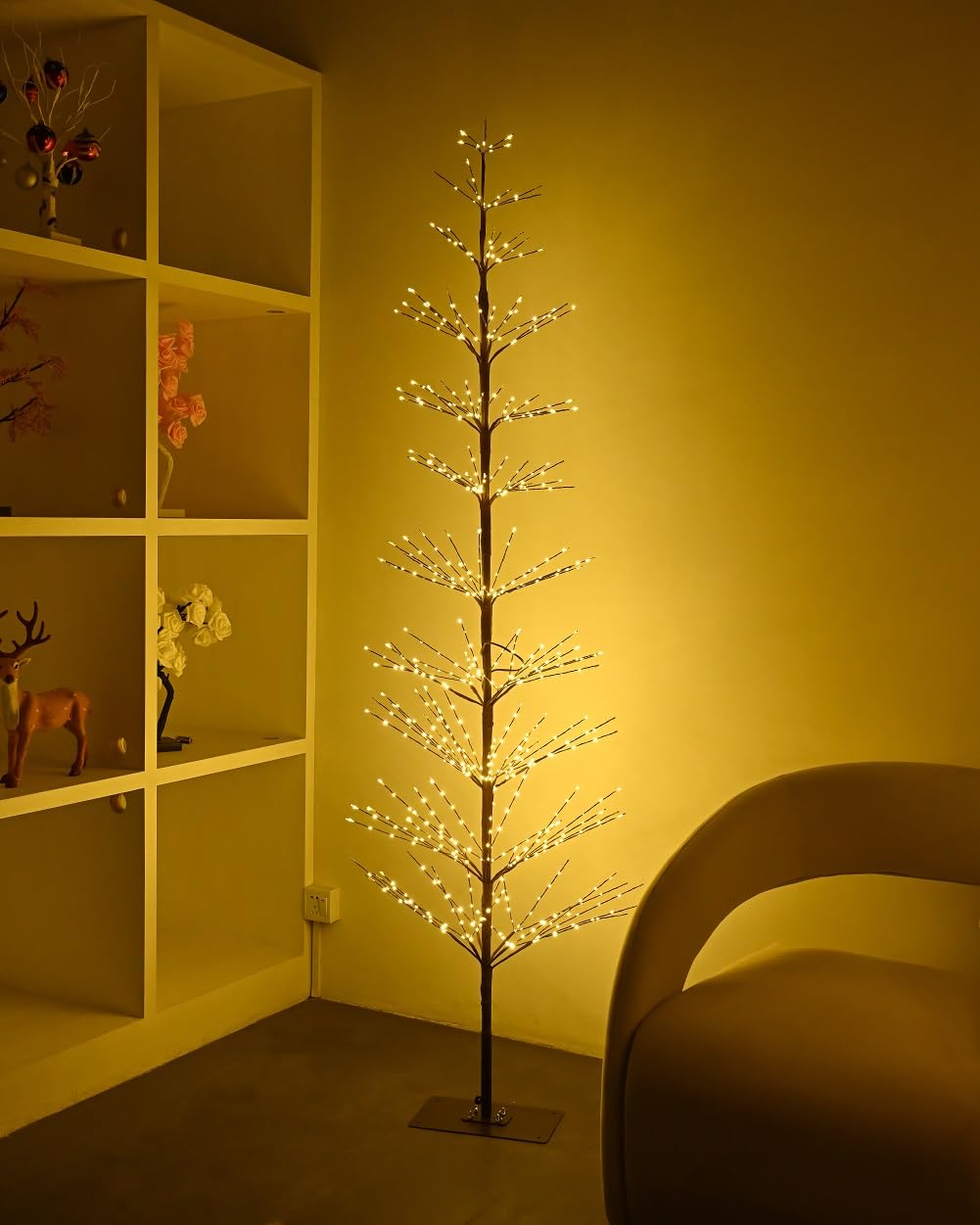7 Feet 736L LED Artificial Christmas Tree Warm White X810378