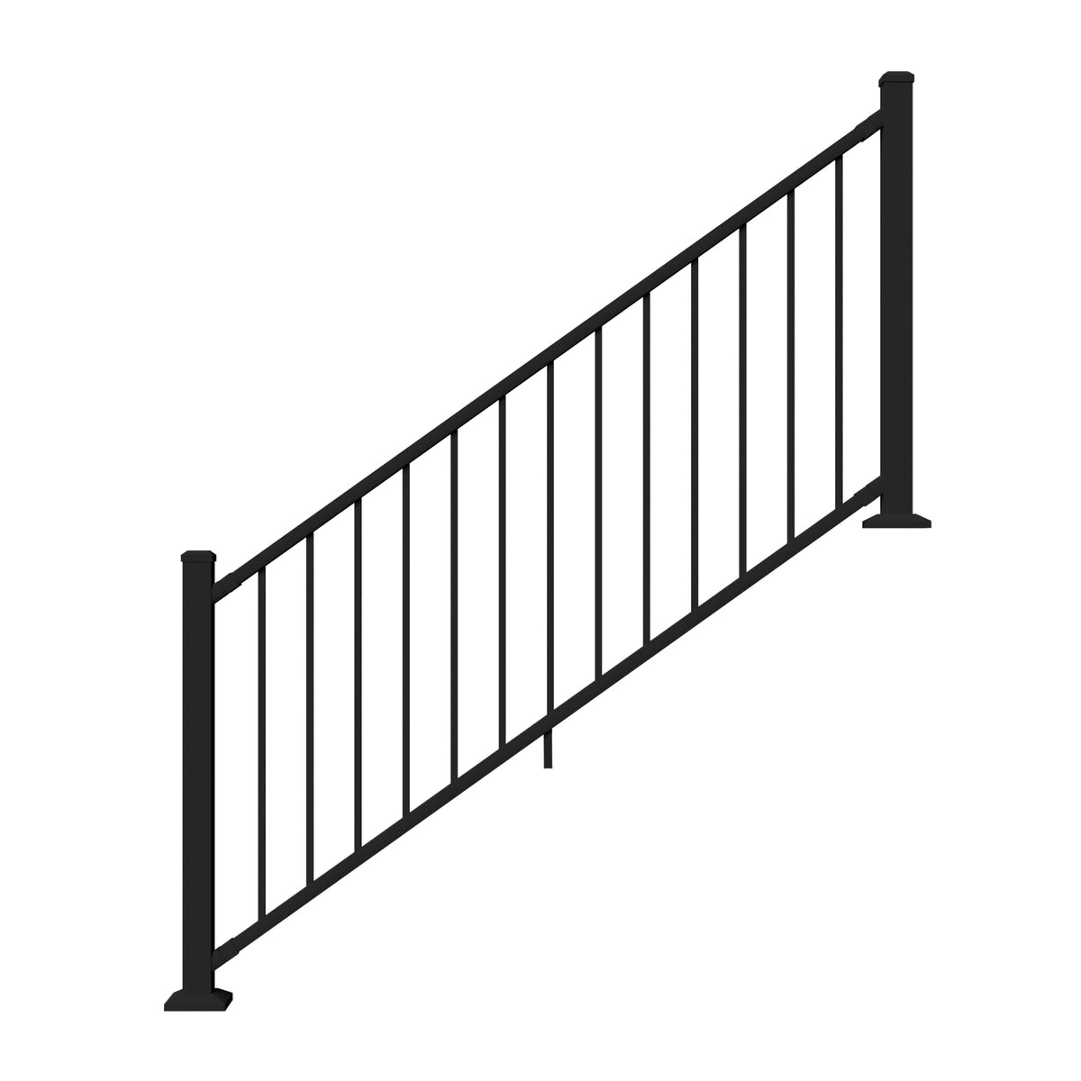 6 ft. x 36 in. Textured Black Aluminum Stair Rail Kit M8313