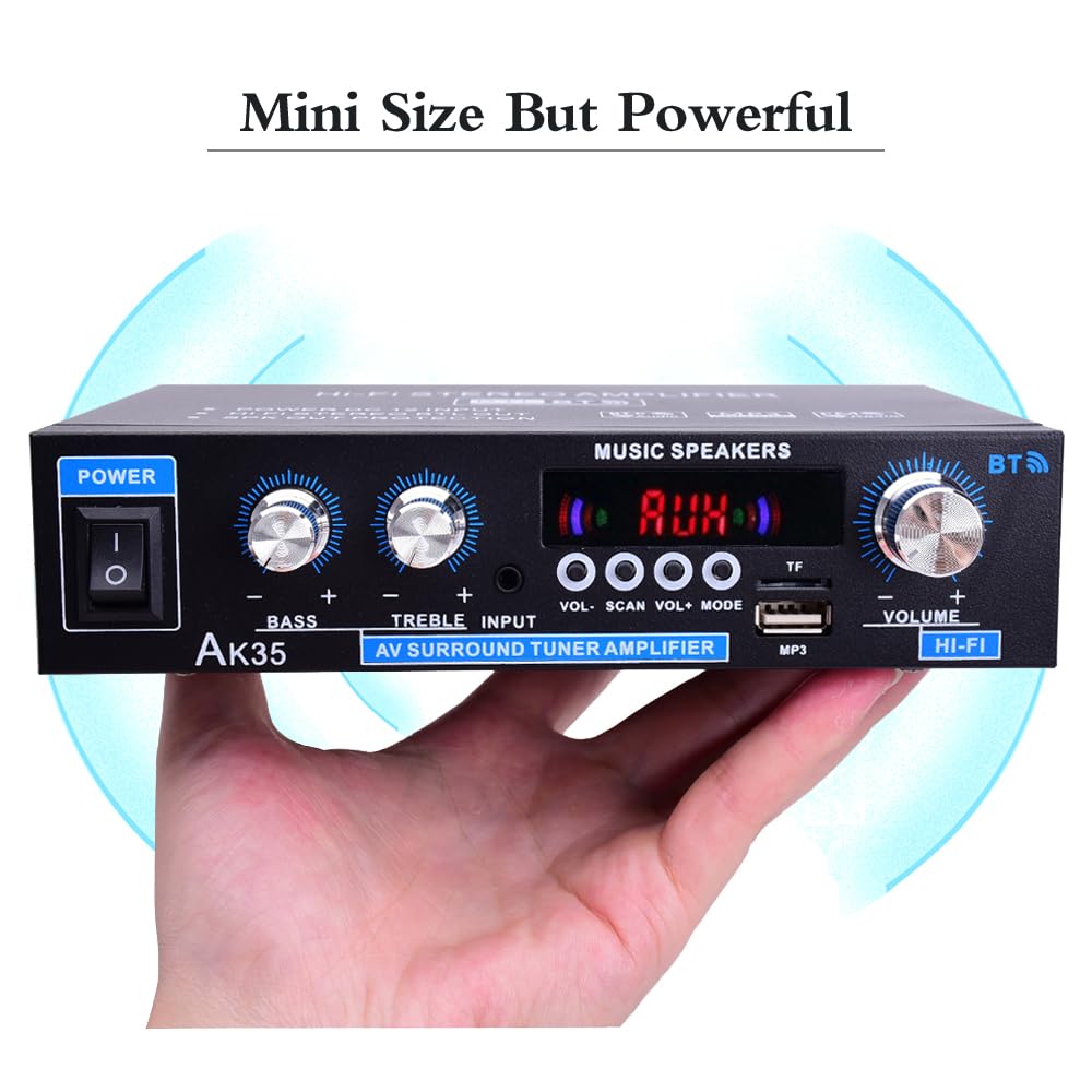 Bluetooth 5.0 200W 2.0 Channel Mini Stereo Amplifier I702