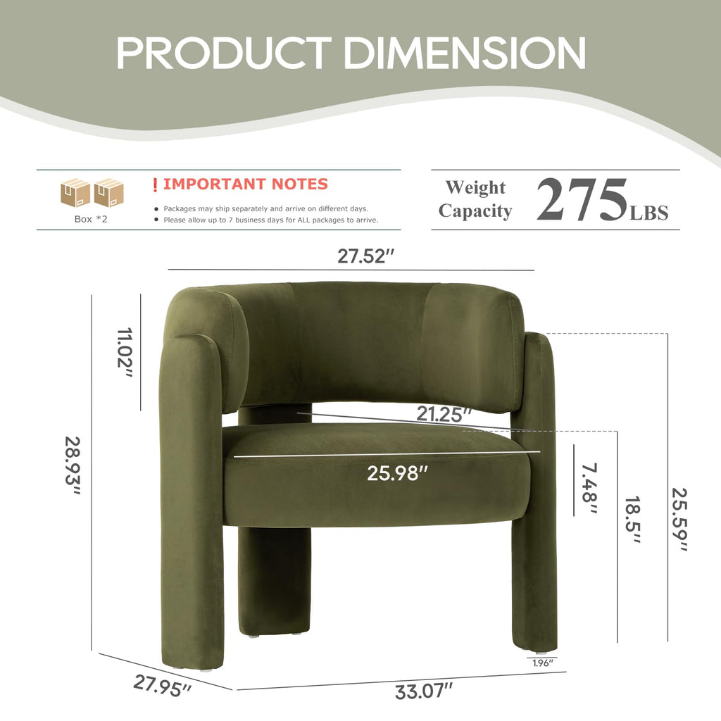 Velvet Accent Chair Set of 2 Green M838212