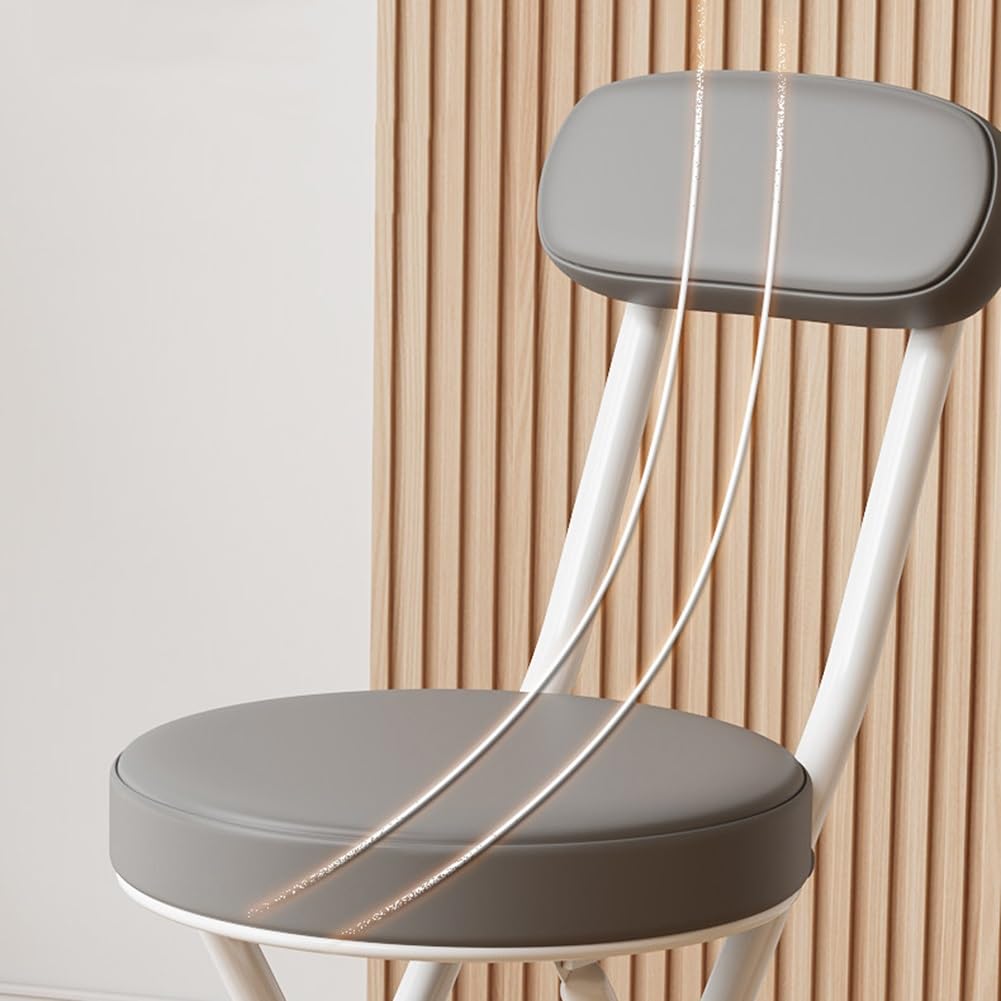 Folding Stool with Cushioned Seat and Backrest O6823