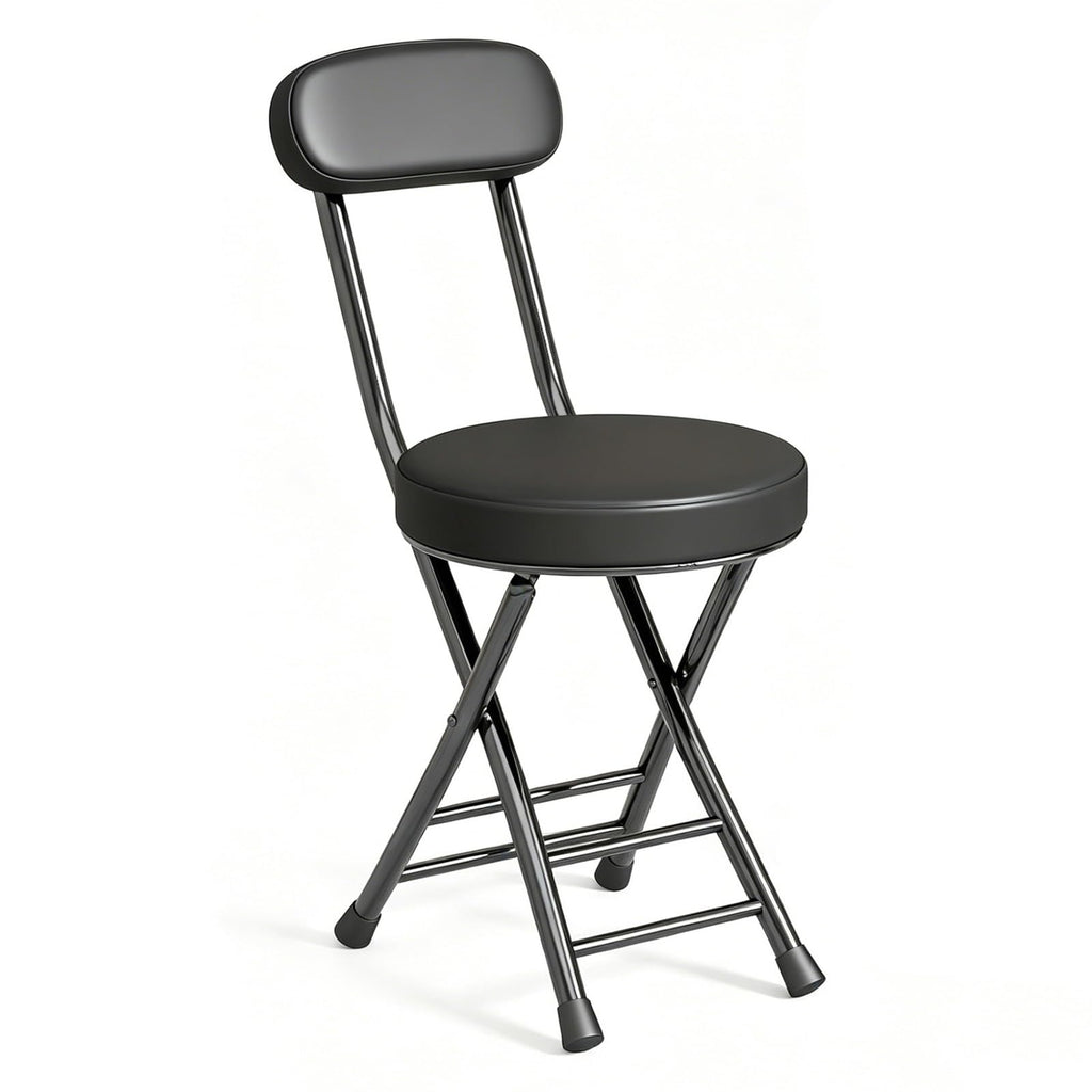 Folding Stool with Cushioned Seat and Backrest O6823