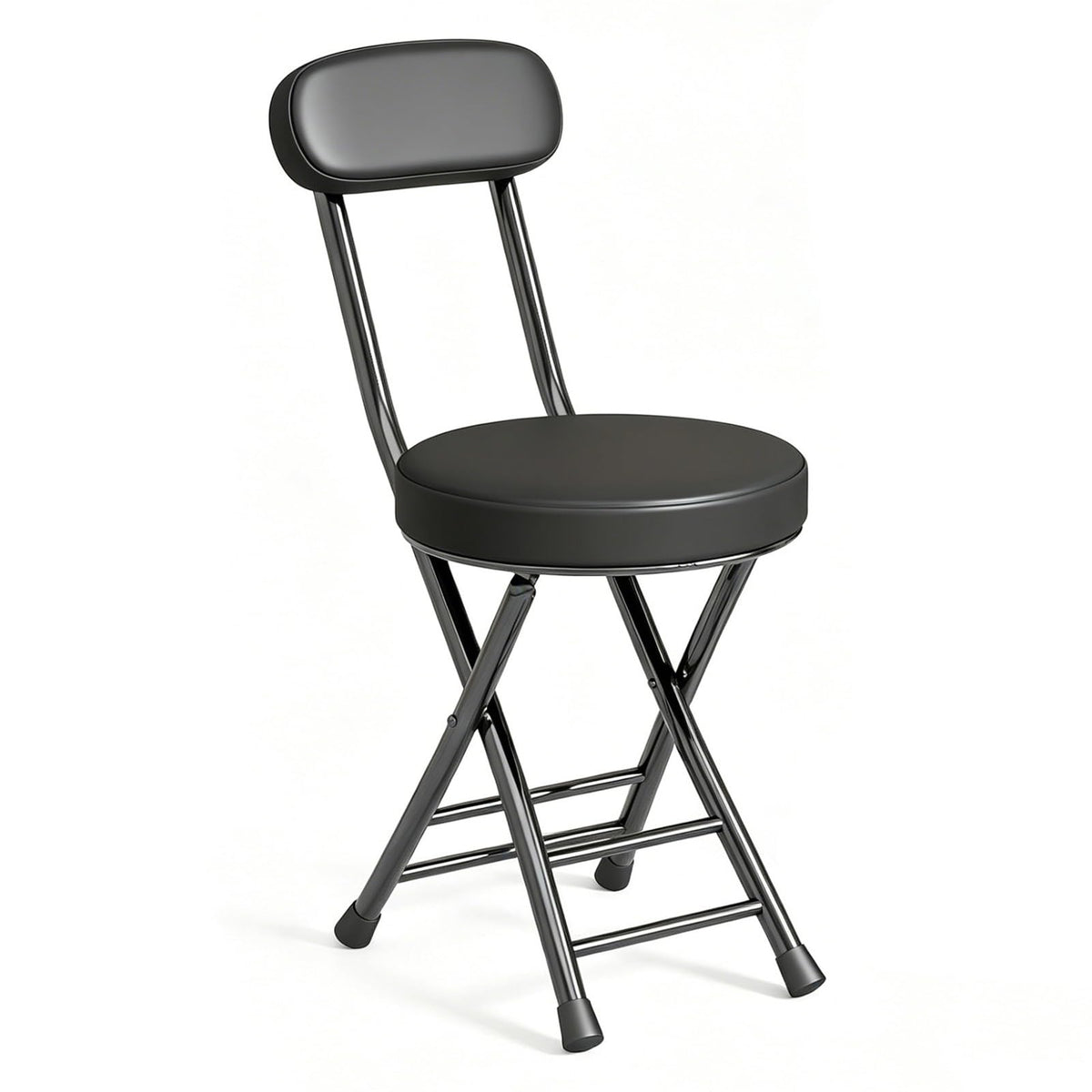 Folding Stool with Cushioned Seat and Backrest O6823