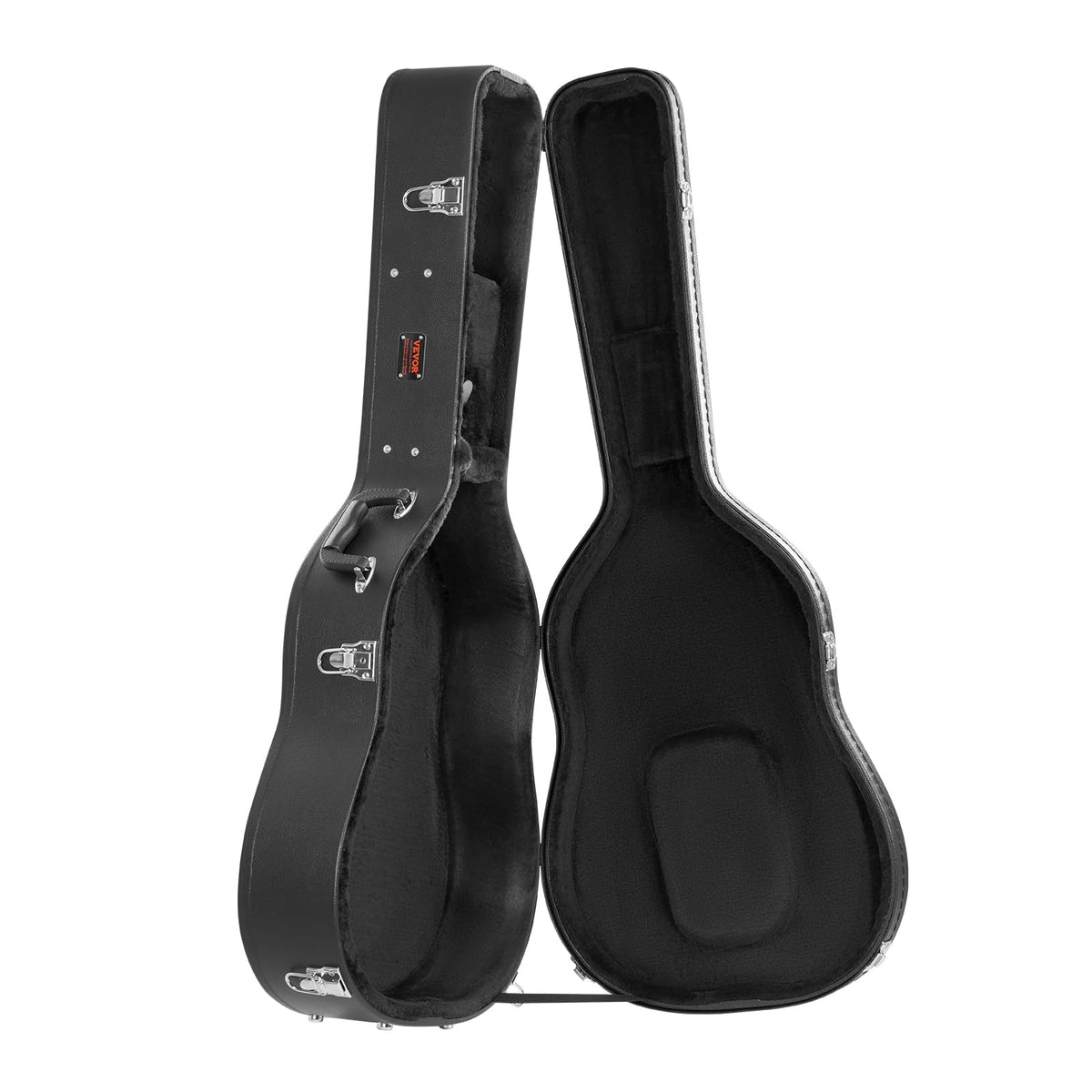 Black 43.31 in Gourd-Shaped Acoustic Guitar Hard Case Z2977