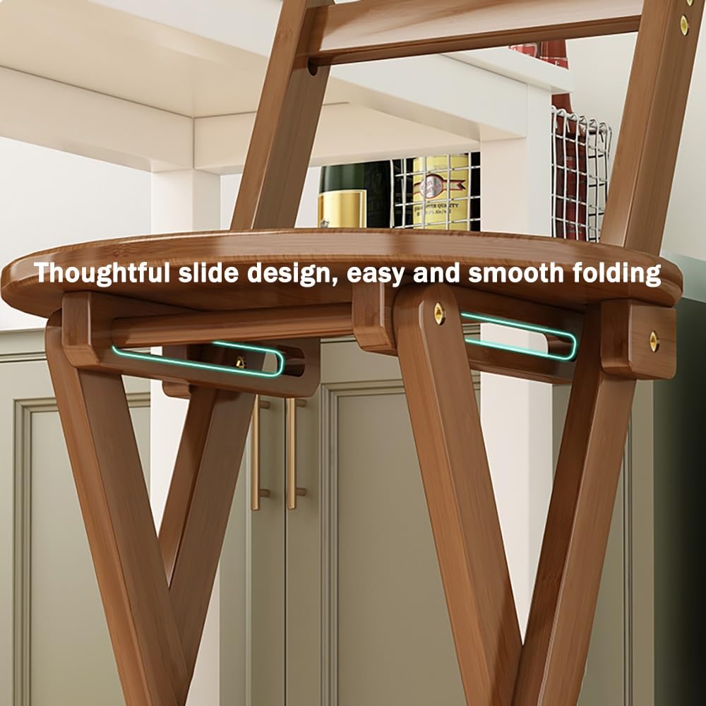 Teal 30in Folding Bamboo Dining Chair with Backrest and Footrest Z2439