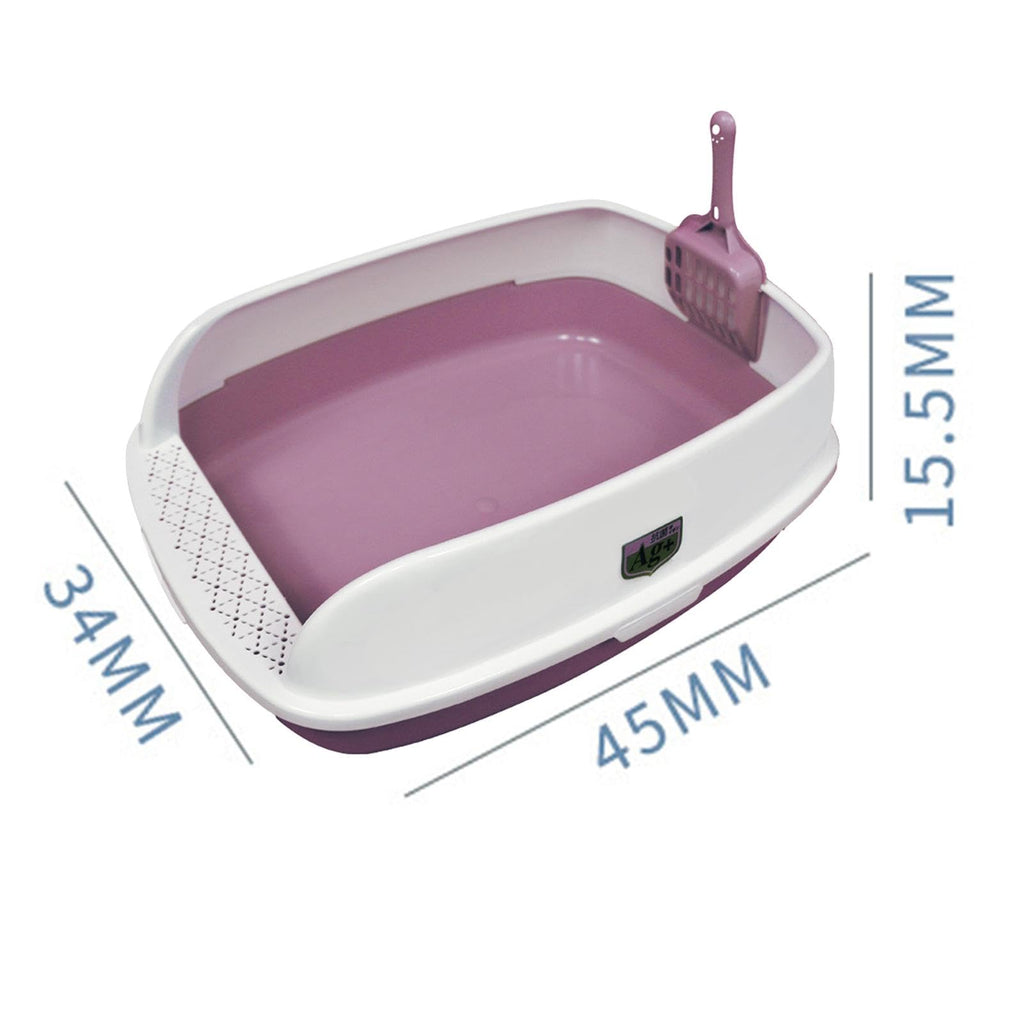 Pink High Sided Cat Litter Box I605912