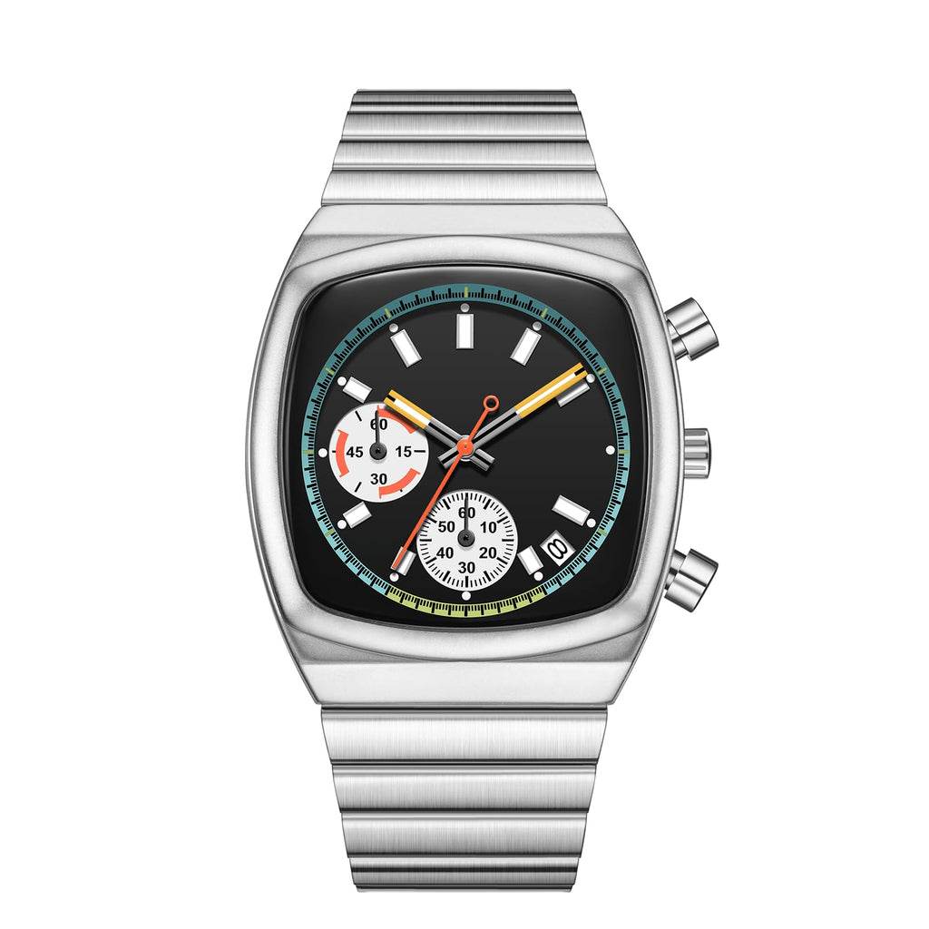 Mens Chronograph Stainless Steel Waterproof Analog Wristwatch R4652