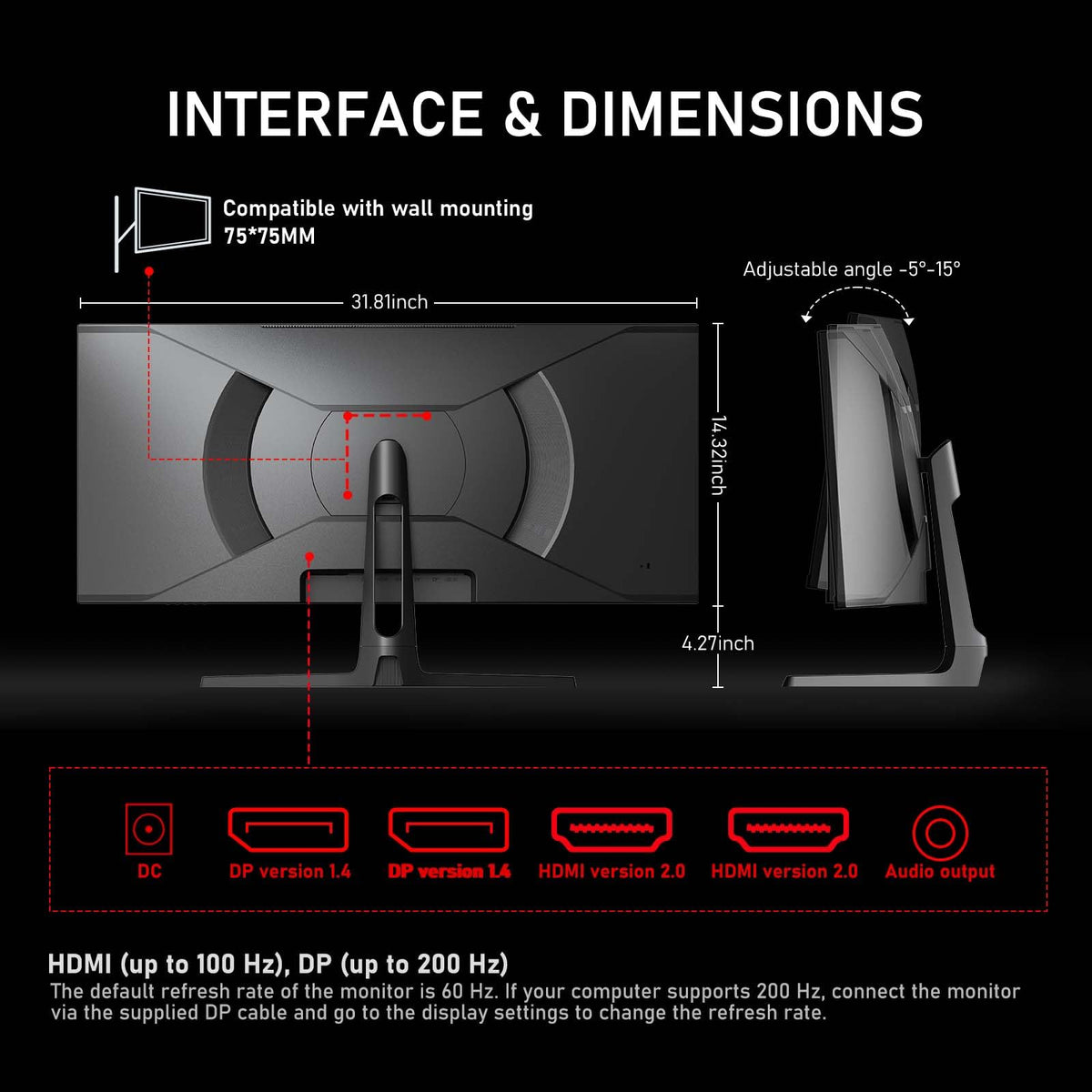 34 Inch Ultrawide Curved 200Hz Gaming Monitor K247006